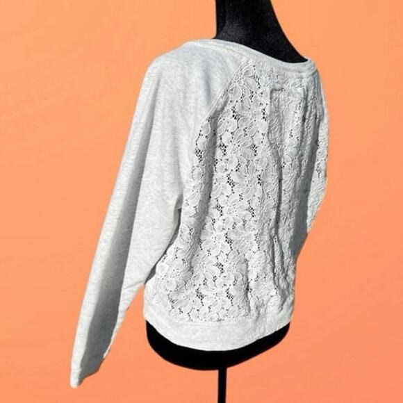 Aeropostale women’s size M cropped crewneck sweatshirt with lace back - Picture 7 of 10